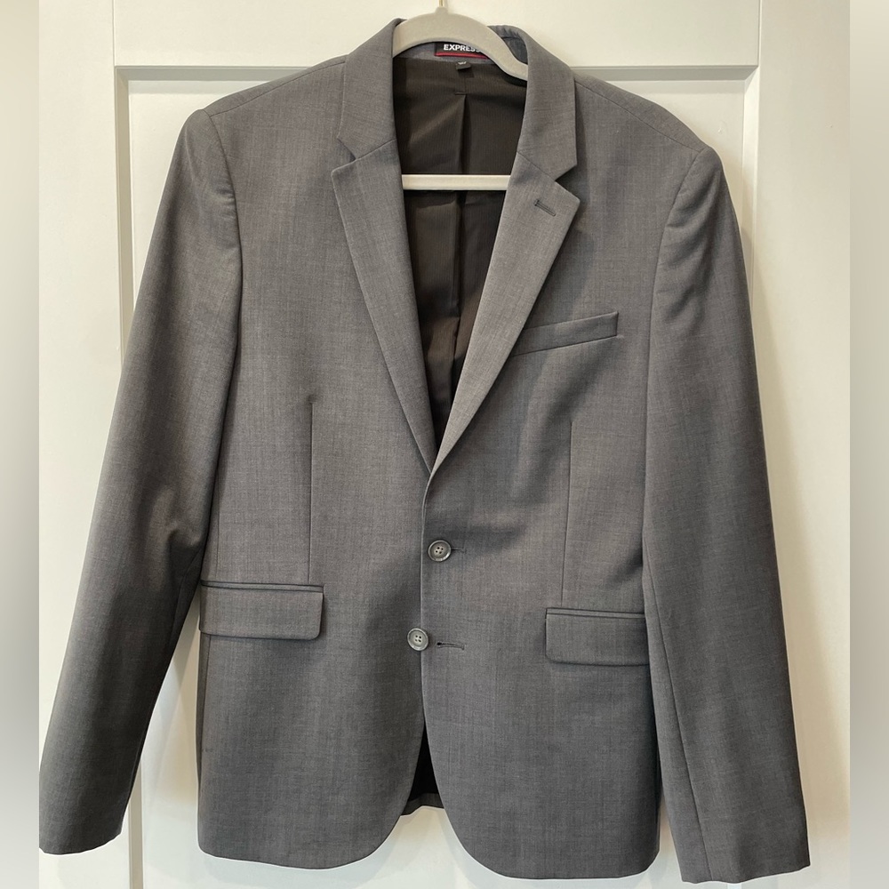 Express Extra Slim Gray Performance Suit - 36r (I… - image 1